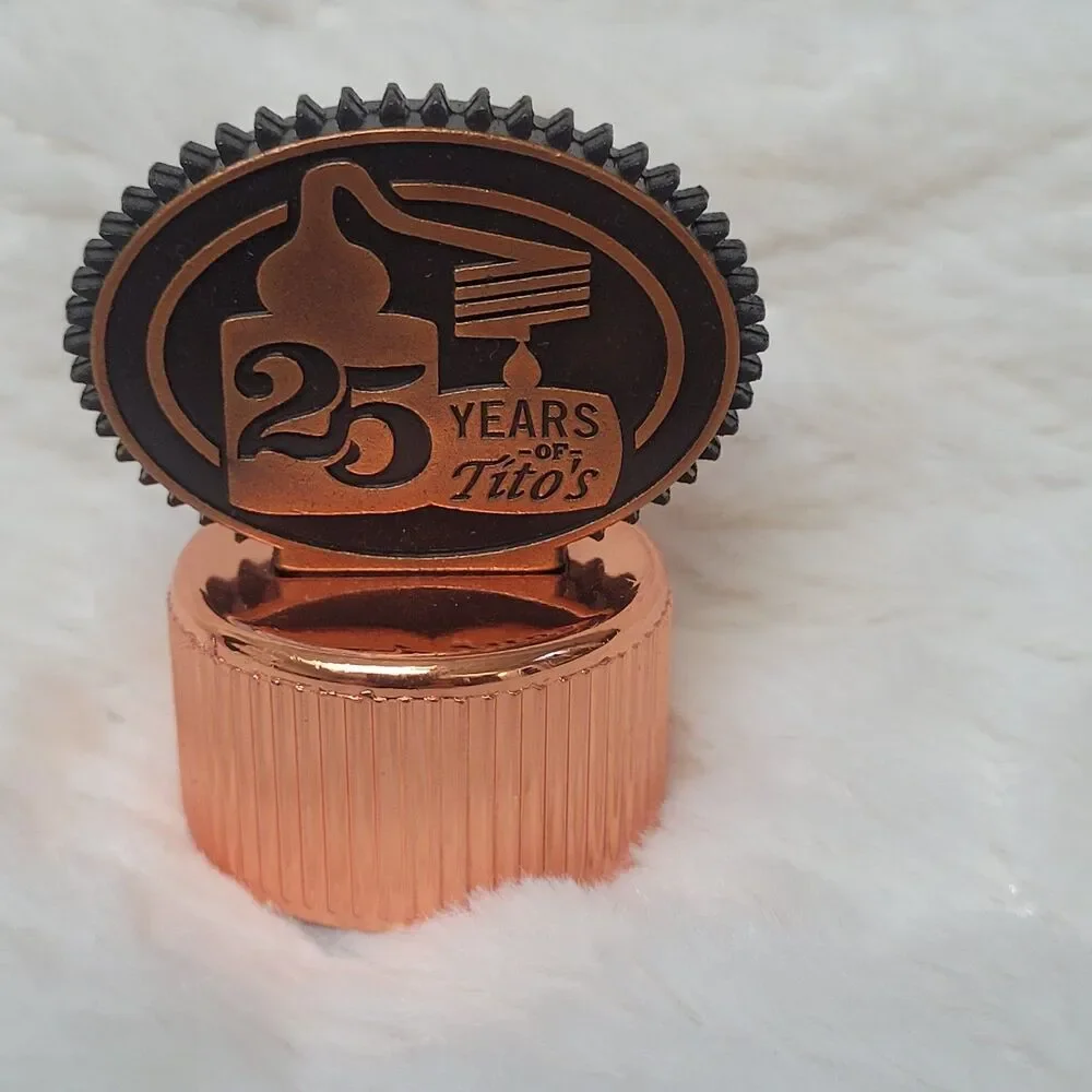 Titos Vodka 25th Anniversary Bottle Topper Stopper Collectible New in Box